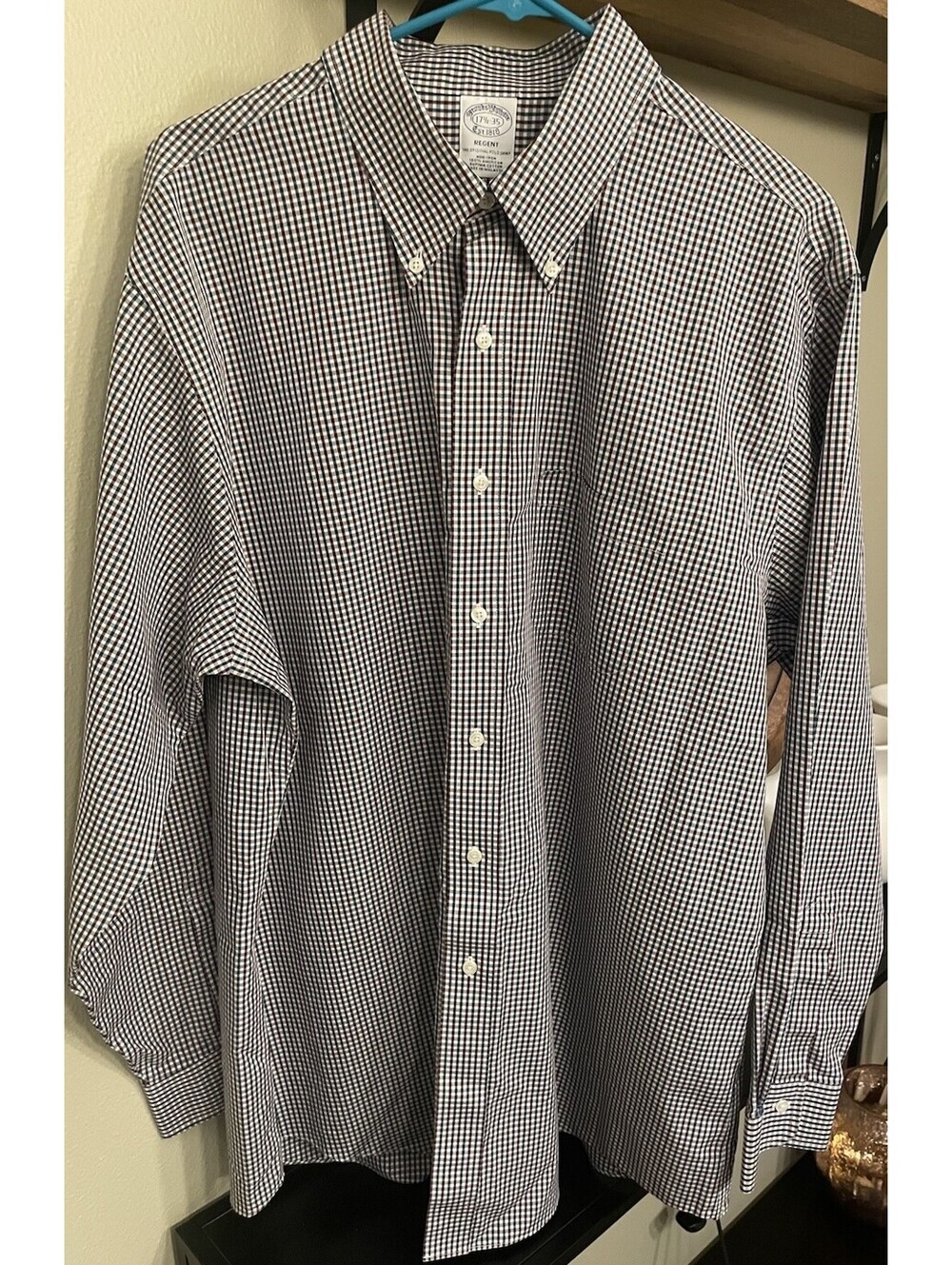 Men’s Brooks Brothers Long Sleeve Button Down Shirt Size 17.5-35